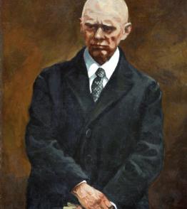 Senator Mikołaj Kwaśniewski, portret namalowany przez Wacława Wagnera w 1997 r. [Muzeum Historyczne Miasta Krakowa].
