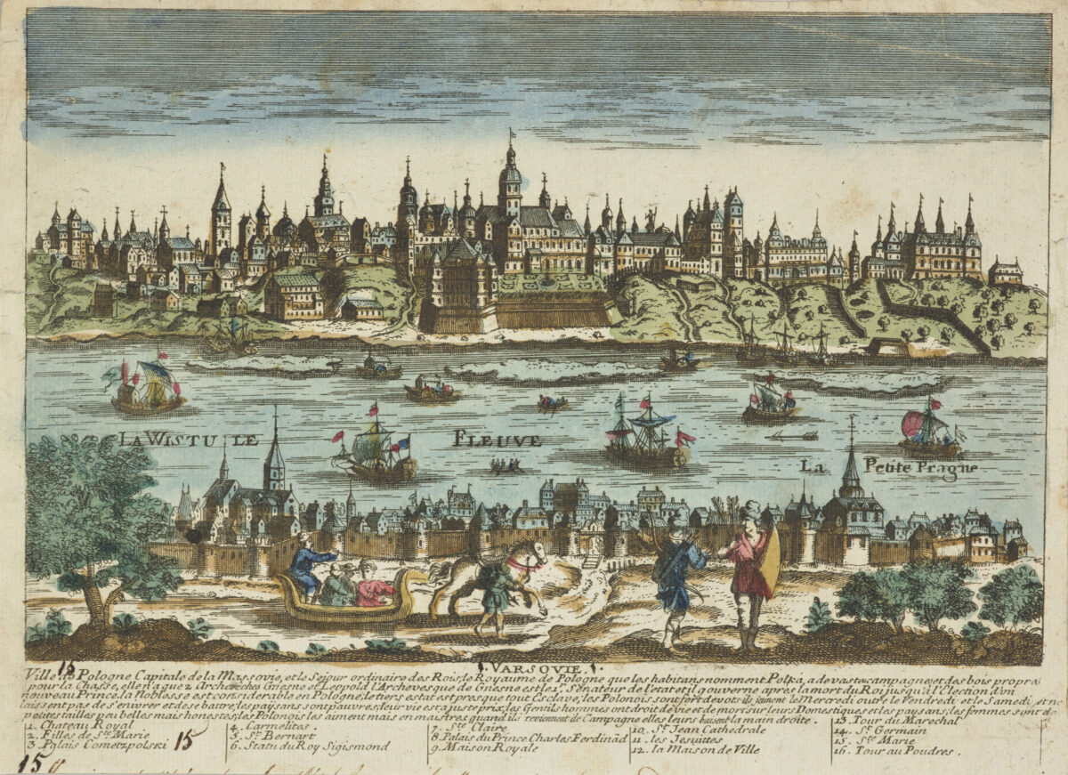 15 lub dalej. Widok Warszawy, autor nieznany ok. 1720&nbsp;r. [Zamek Królewski w&nbsp;Warszawie – Muzeum]