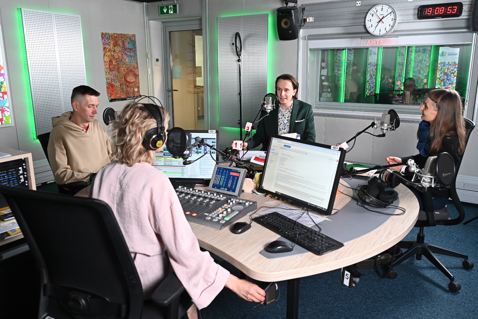 Audycja „Kultura nie śpi” w Polskim Radiu Dzieciom, 11.05.2025 r., fot. Cezary Piwowarski, Polskie Radio