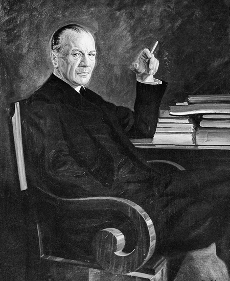 Senator Kazimierz Świtalski, portret namalowany przez Stefana Norblina, 1930 r. Reprodukcja fotograficzna, los oryginału nieznany. [NAC].