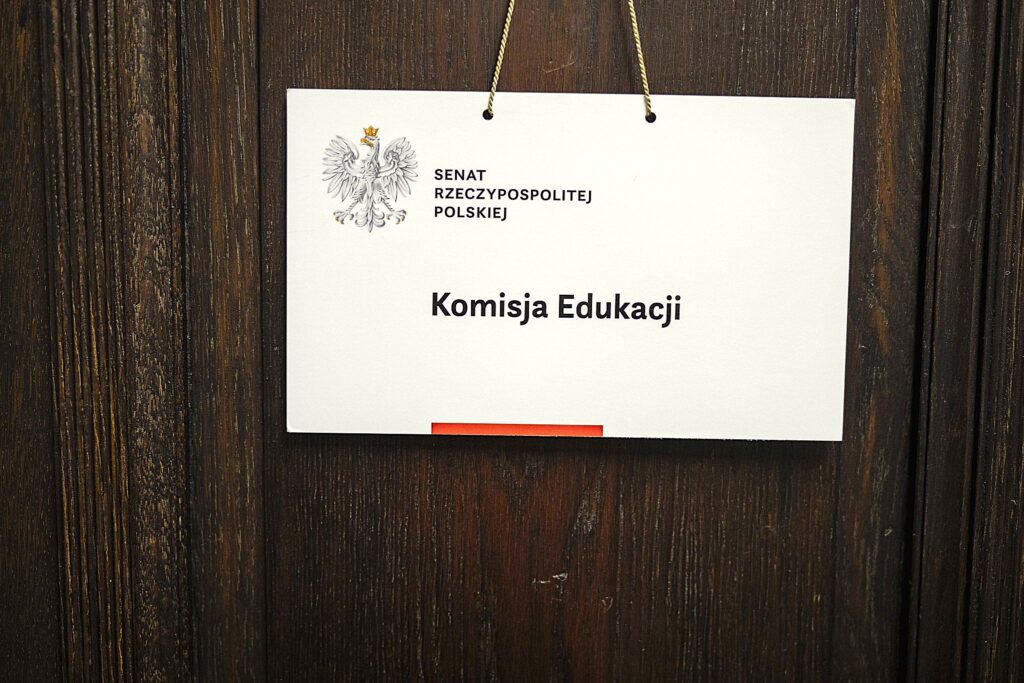 Sign reading “Committee on Education”