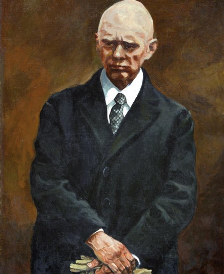 Senator Mikołaj Kwaśniewski, portret namalowany przez Wacława Wagnera w 1997 r. [Muzeum Historyczne Miasta Krakowa].