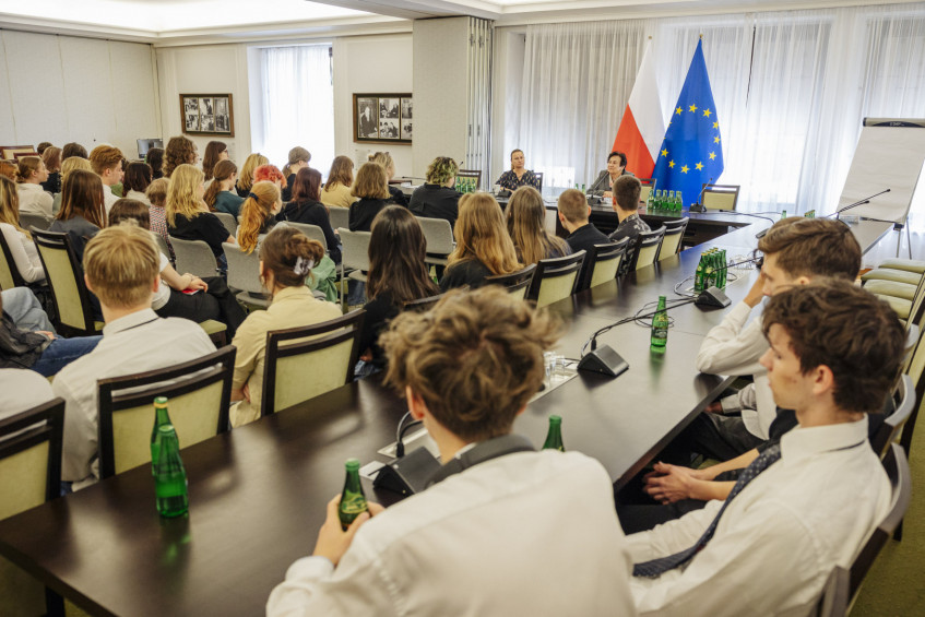 W Senacie spotkanie w ramach kampanii „Masz Prawo” (fot. Łukasz Kamiński, Kancelaria Senatu)