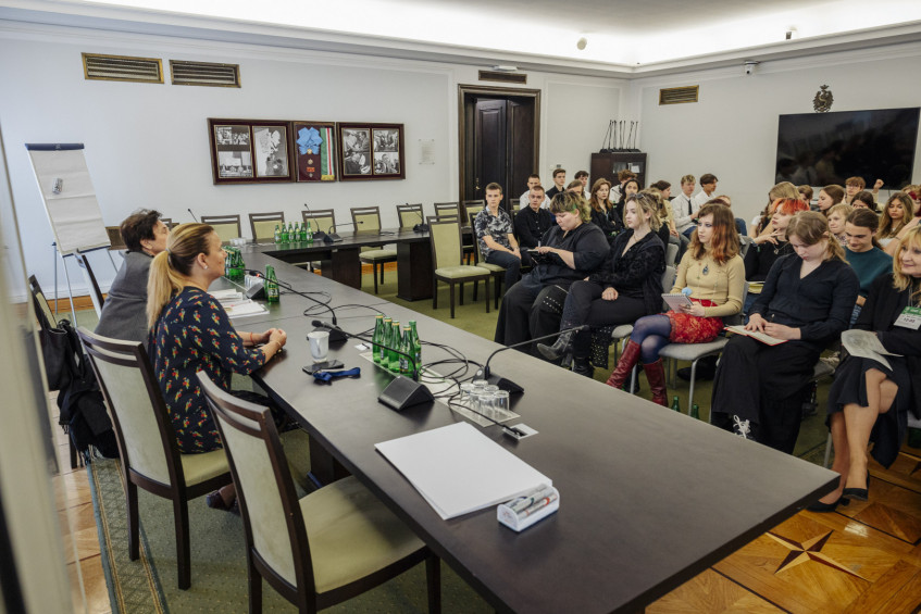 W Senacie spotkanie w ramach kampanii „Masz Prawo” (fot. Łukasz Kamiński, Kancelaria Senatu)