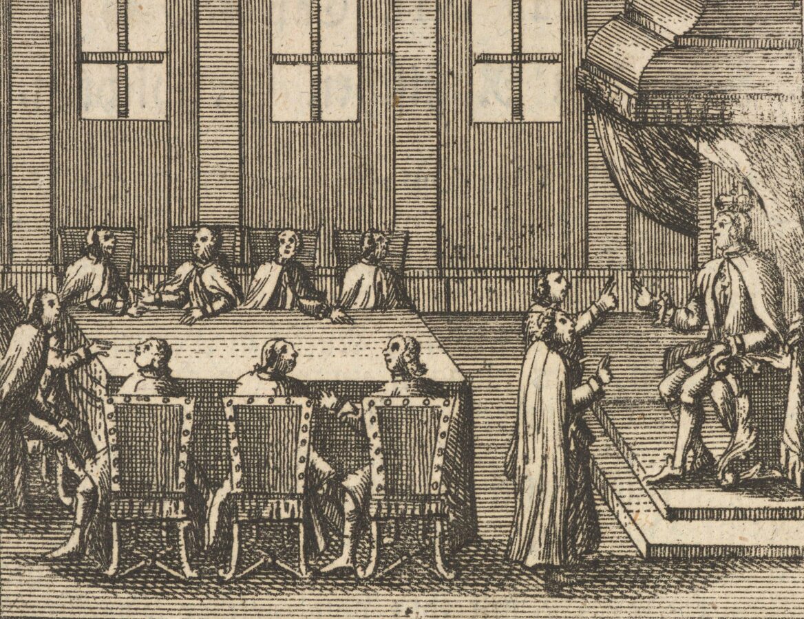 23. Rycina z&nbsp;jednej z&nbsp;niemieckich gazet, przedstawiająca Radę Nieustającą [Biblioteka Narodowa].jpg
