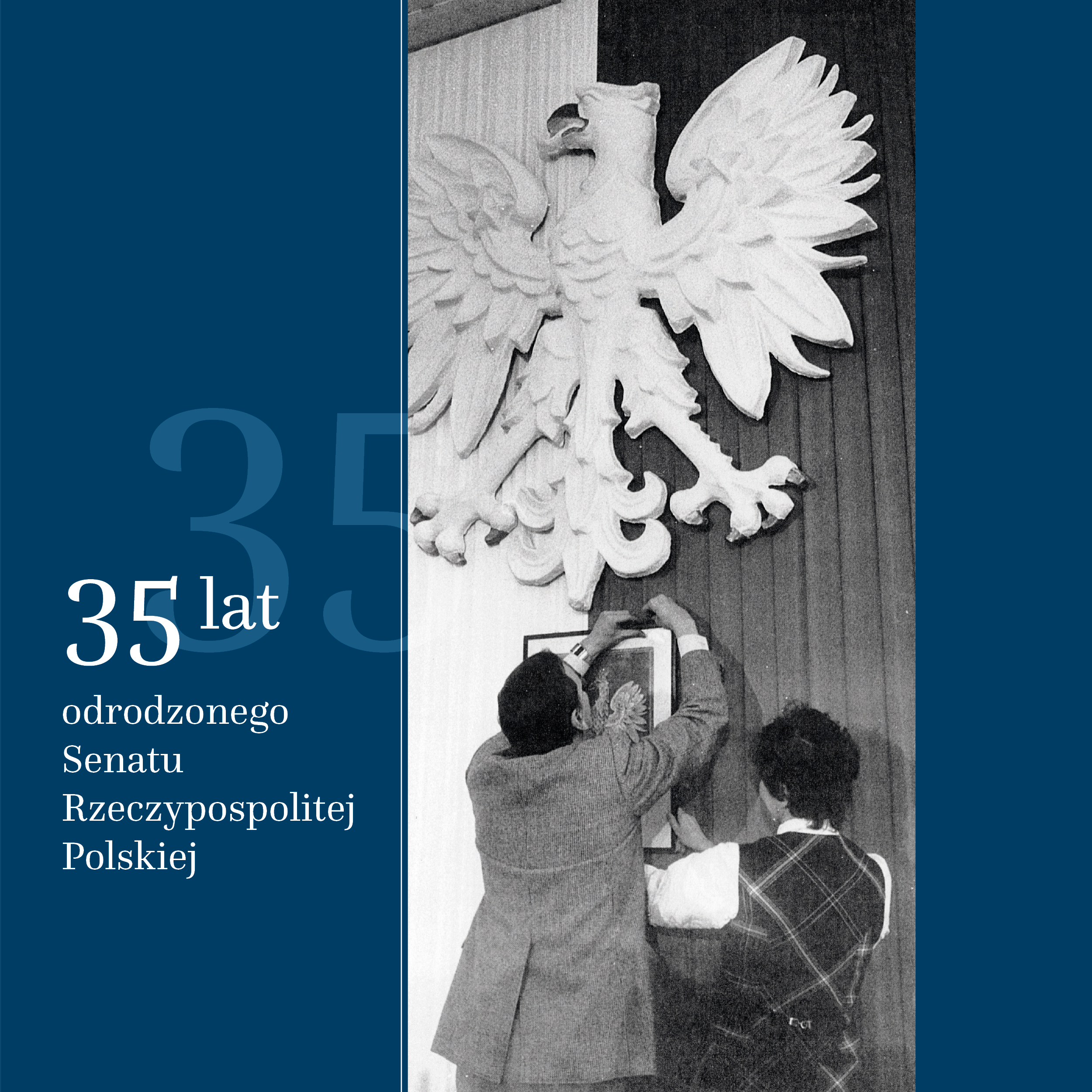 Okładka publikacji „35 lat odrodzonego Senatu Rzeczypospolitej Polskiej”